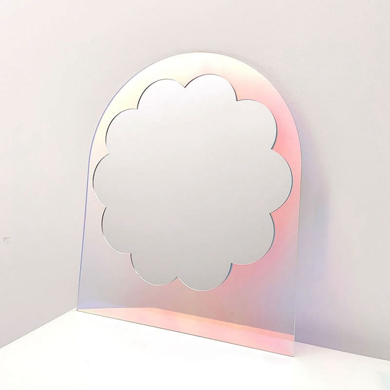 Specular Acrylic Arch Shaped Mirror AESTHETIC_Danish Pastel AESTHETIC_Soft Girl holographic iridescent irregular rainbow specular SUB CATEGORY_Mirrors table mirror