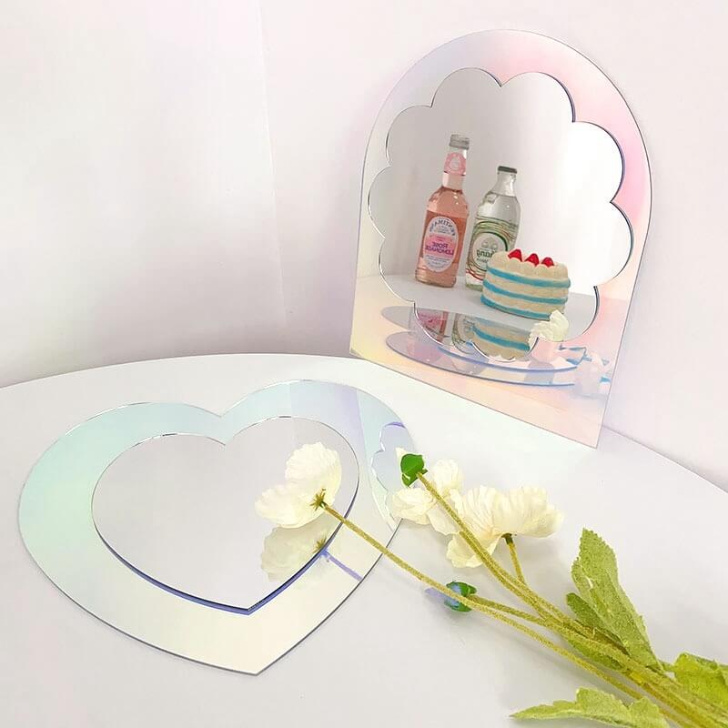 Specular Acrylic Arch Shaped Mirror AESTHETIC_Danish Pastel AESTHETIC_Soft Girl holographic iridescent irregular rainbow specular SUB CATEGORY_Mirrors table mirror