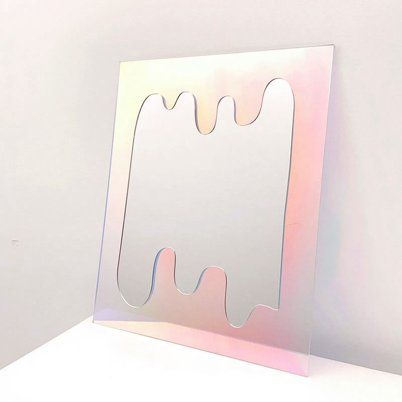 Specular Acrylic Blob Shaped Mirror AESTHETIC_Danish Pastel AESTHETIC_Soft Girl holographic iridescent irregular rainbow specular SUB CATEGORY_Mirrors table mirror