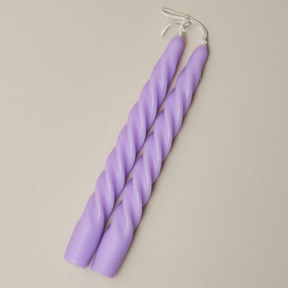 Spiral Twisted Pastel Candles (2 Pack) AESTHETIC_Danish Pastel spiral SUB CATEGORY_Desk Accessories swirled twisted