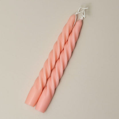 Spiral Twisted Pastel Candles (2 Pack) AESTHETIC_Danish Pastel spiral SUB CATEGORY_Desk Accessories swirled twisted