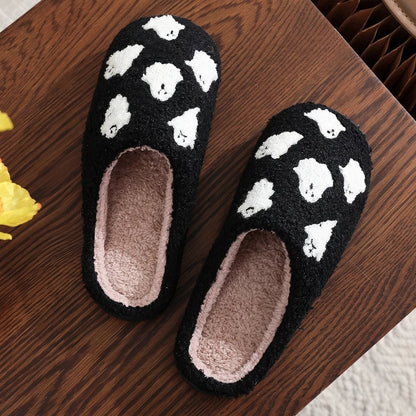 Spooky Ghost Soft Plush House Slippers