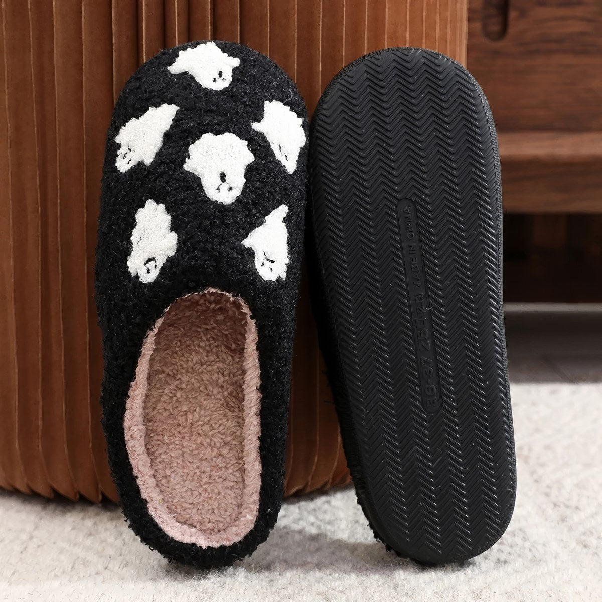 Spooky Ghost Soft Plush House Slippers