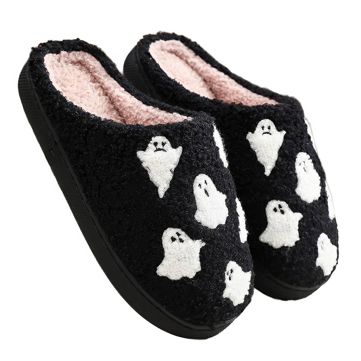 Spooky Ghost Soft Plush House Slippers