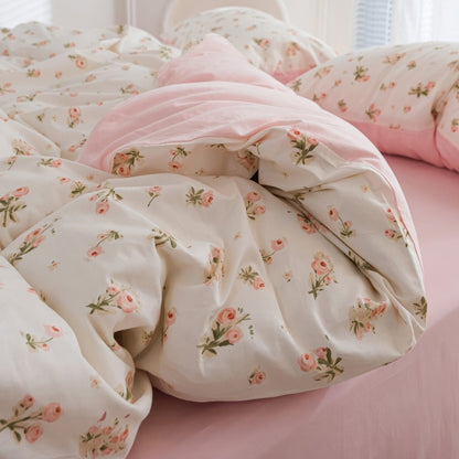 Spring Roses Pale Pink Bedding Set