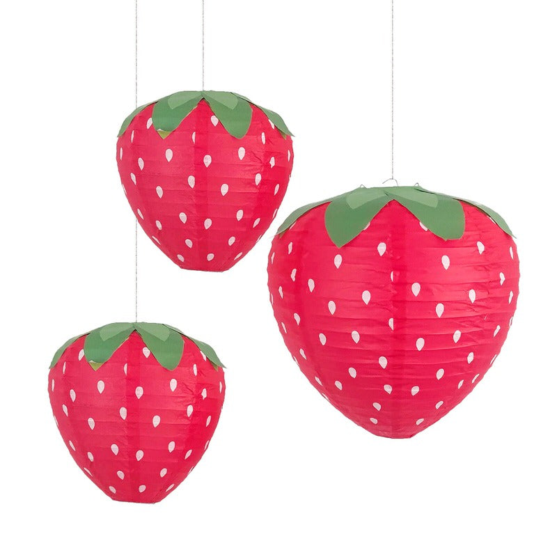 Strawberry Paper Lanterns Hanging Decor lantern latern lattern paper SUB CATEGORY_Room Accents