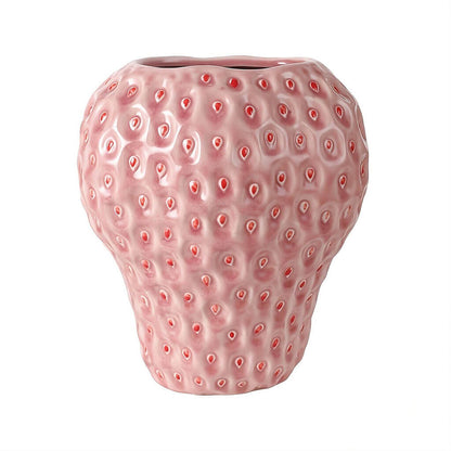 Strawberry Textured Ceramic Vase