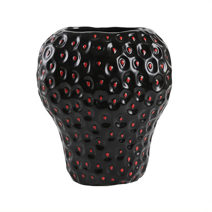 Strawberry Textured Ceramic Vase