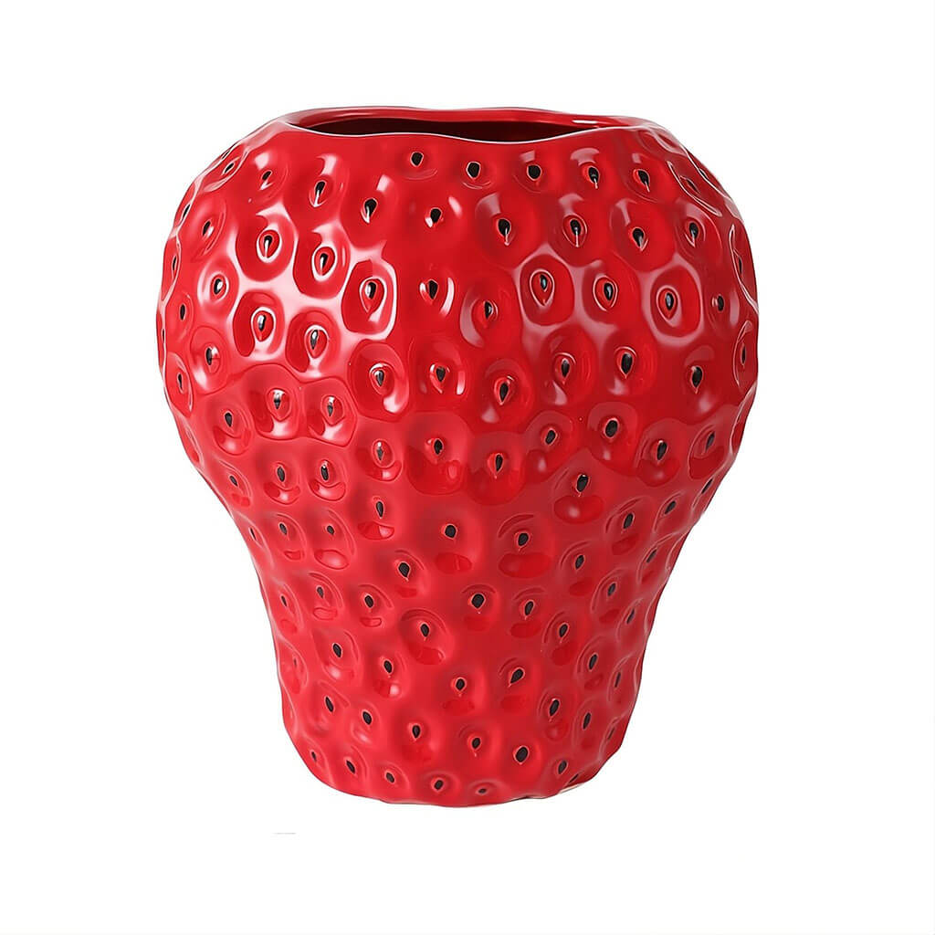 Strawberry Textured Ceramic Vase