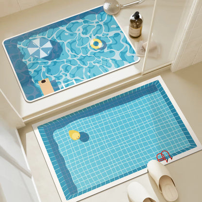 Summer Pool Rubber Bath Mat