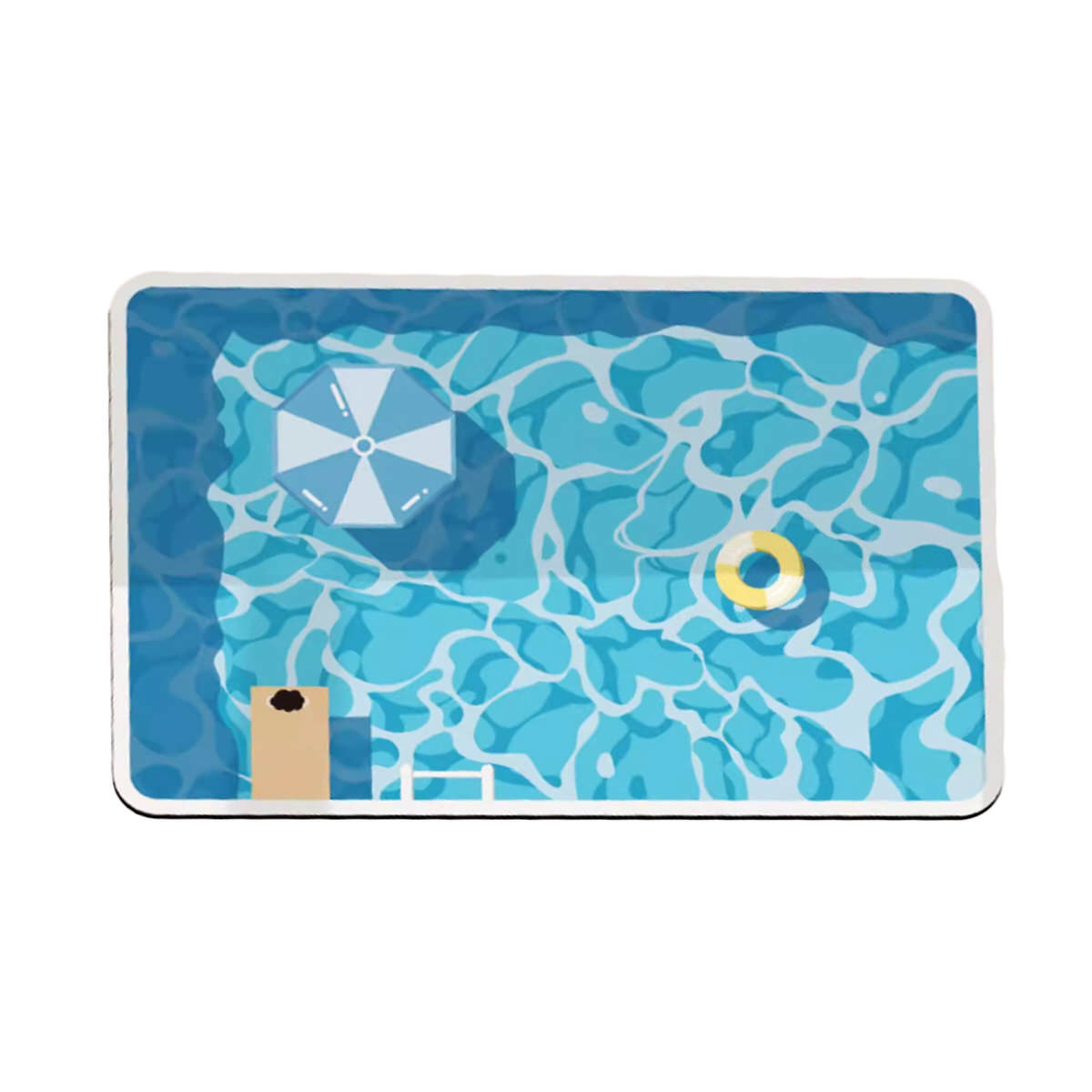 Summer Pool Rubber Bath Mat