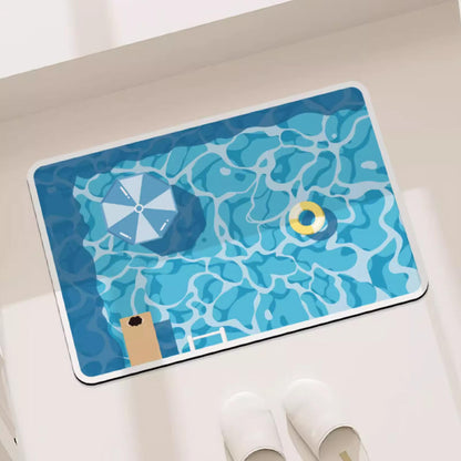 Summer Pool Rubber Bath Mat