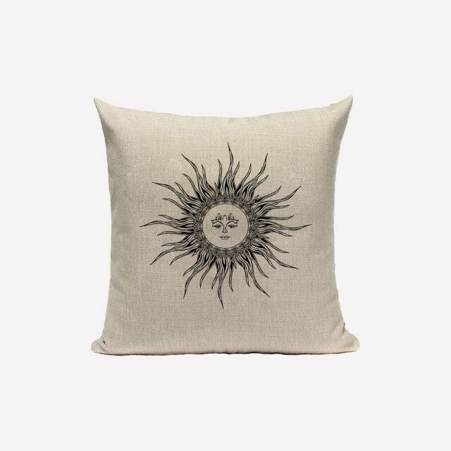 Monochrome Sun & Moon Cushion Covers astrological astrology boho SUB CATEGORY_Cushion Covers