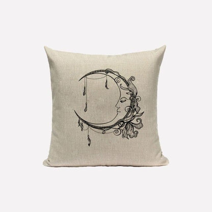 Monochrome Sun & Moon Cushion Covers astrological astrology boho SUB CATEGORY_Cushion Covers