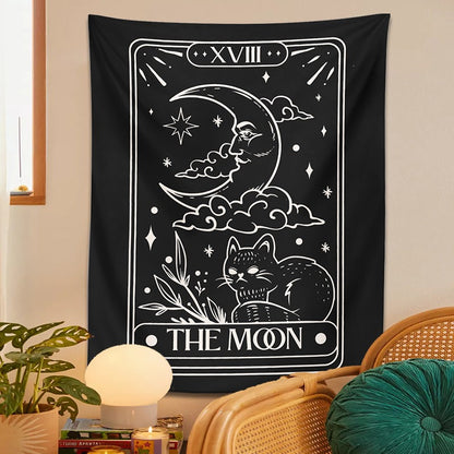 The Moon Cat Tarot Tapestry witch witchcore witchcraft witchy