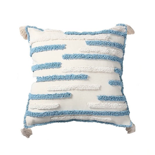 Textured Tufted Stripe Throw Pillow Cover