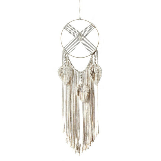 The Cross Fringe Macrame Dreamcatcher AESTHETIC_Boho macrame hanging SUB CATEGORY_Wall Decor