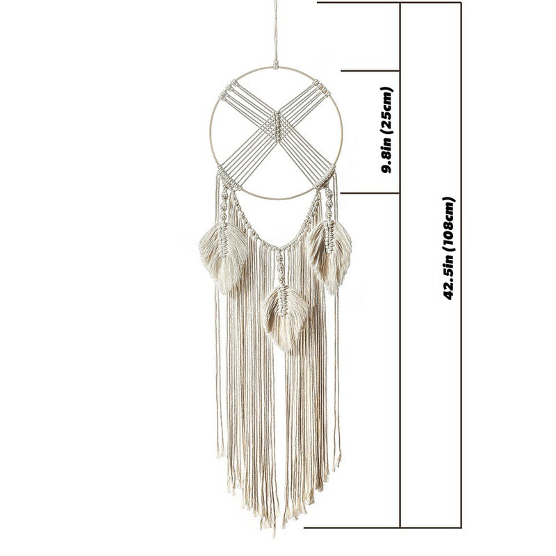 The Cross Fringe Macrame Dreamcatcher AESTHETIC_Boho macrame hanging SUB CATEGORY_Wall Decor