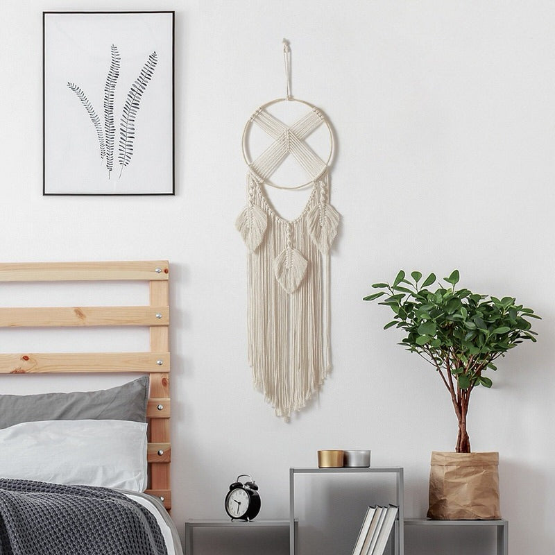 The Cross Fringe Macrame Dreamcatcher AESTHETIC_Boho macrame hanging SUB CATEGORY_Wall Decor