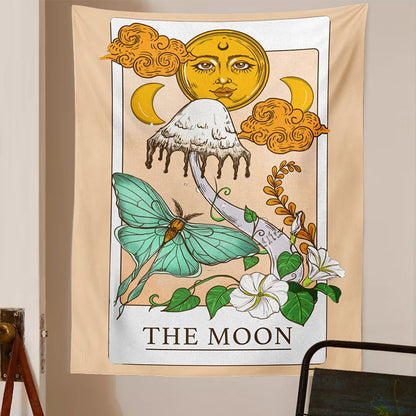 The Moon Mushrooms Tapestry AESTHETIC_Fairycore AESTHETIC_Mushroom fairy mushrooms SUB CATEGORY_Tapestries