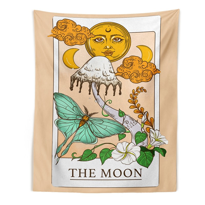 The Moon Mushrooms Tapestry AESTHETIC_Fairycore AESTHETIC_Mushroom fairy mushrooms SUB CATEGORY_Tapestries