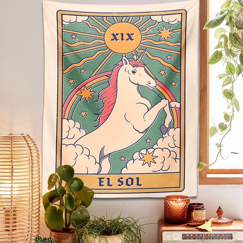 The Rainbow Unicorn Tapestry