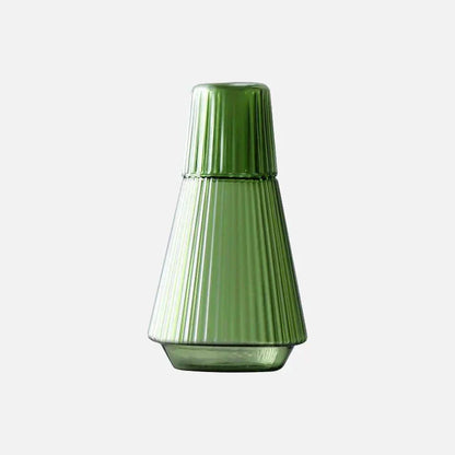 Pleated Glass Carafe Set