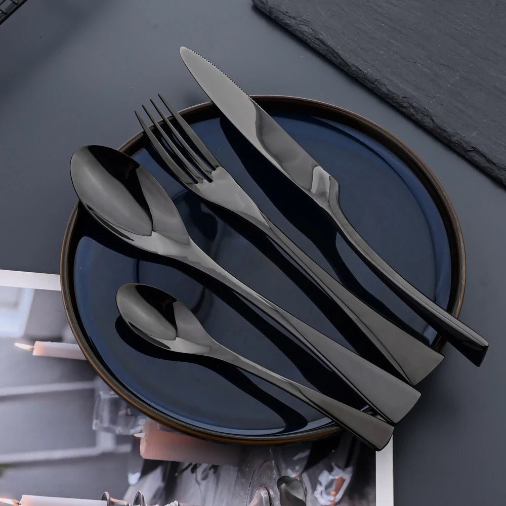 Matte Black Cutlery Set
