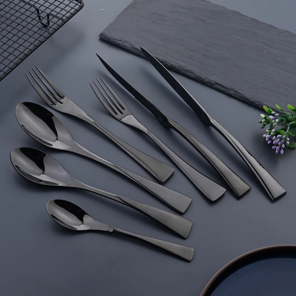 Matte Black Cutlery Set