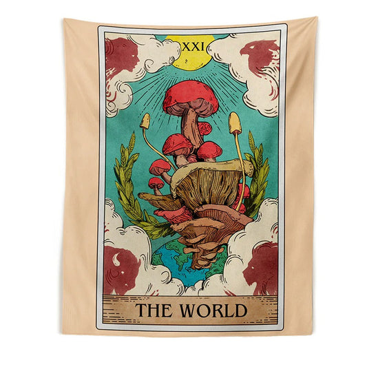 The World Mushrooms Tapestry AESTHETIC_Fairycore AESTHETIC_Mushroom fairy mushrooms SUB CATEGORY_Tapestries