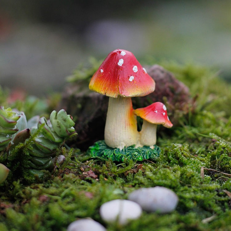 Tiny Mushrooms Figurine AESTHETIC_Cottagecore AESTHETIC_Fairycore AESTHETIC_Mushroom SUB CATEGORY_Desk Accessories