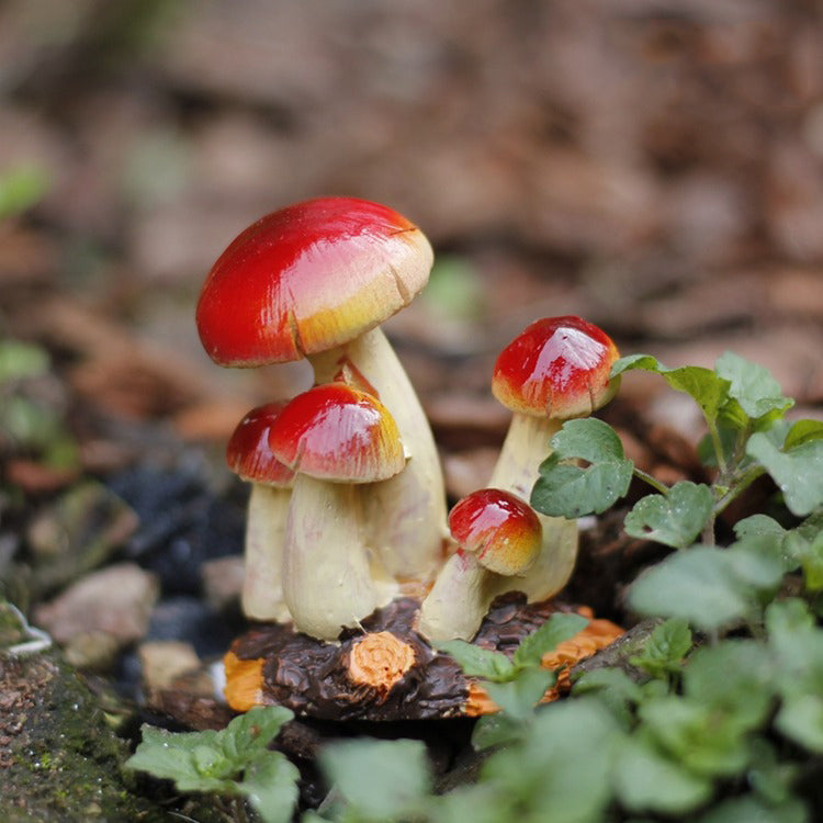Tiny Mushrooms Figurine AESTHETIC_Cottagecore AESTHETIC_Fairycore AESTHETIC_Mushroom SUB CATEGORY_Desk Accessories