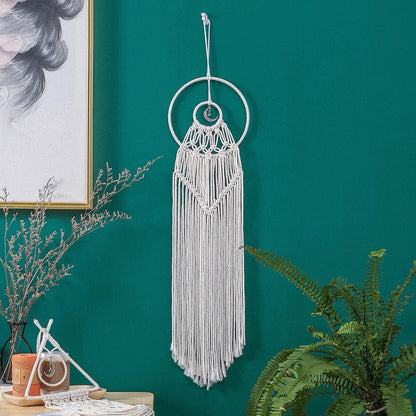 Tiny Moon Macrame Dreamcatcher AESTHETIC_Boho macrame hanging SUB CATEGORY_Wall Decor