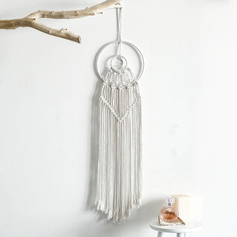 Tiny Moon Macrame Dreamcatcher AESTHETIC_Boho macrame hanging SUB CATEGORY_Wall Decor