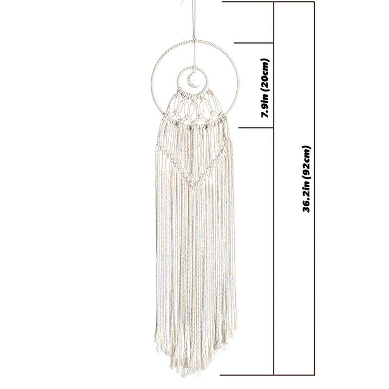 Tiny Moon Macrame Dreamcatcher AESTHETIC_Boho macrame hanging SUB CATEGORY_Wall Decor