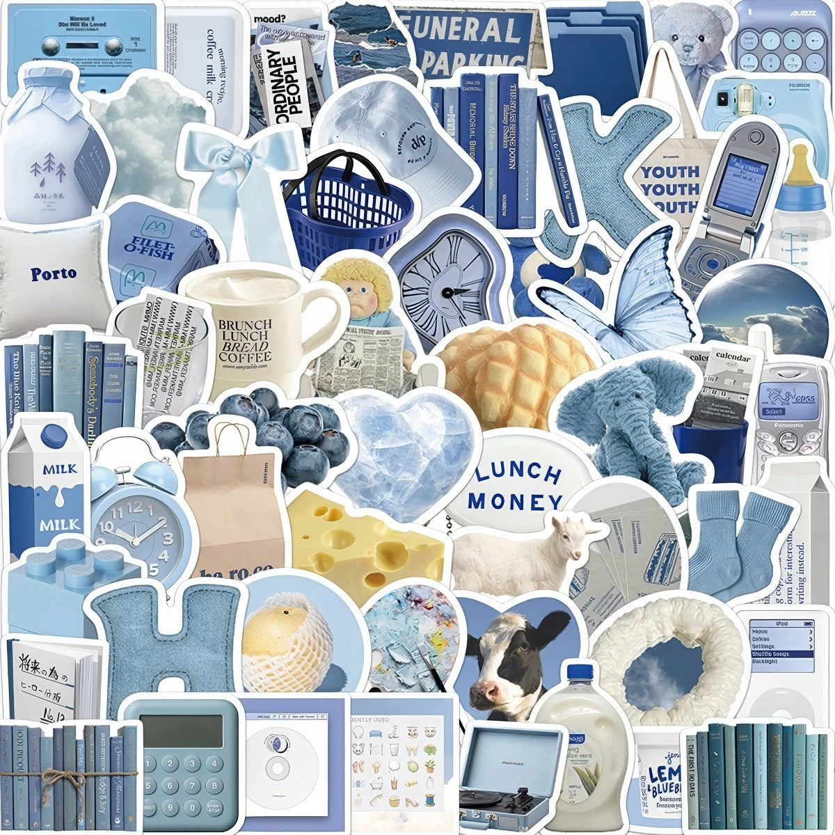 Bluecore Aesthetic Sticker Pack – BAJE HOME