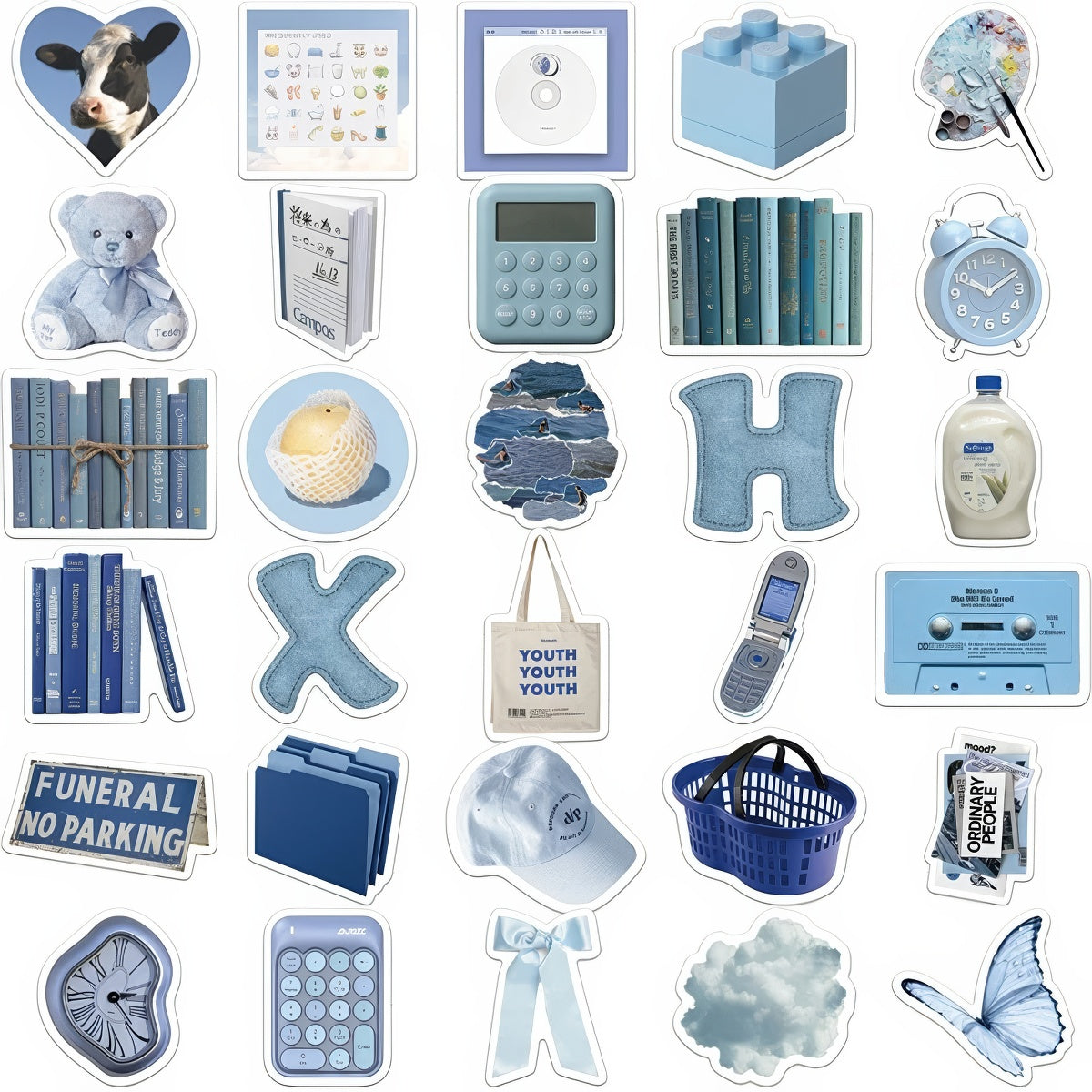 Bluecore Ästhetisches Stickerpaket