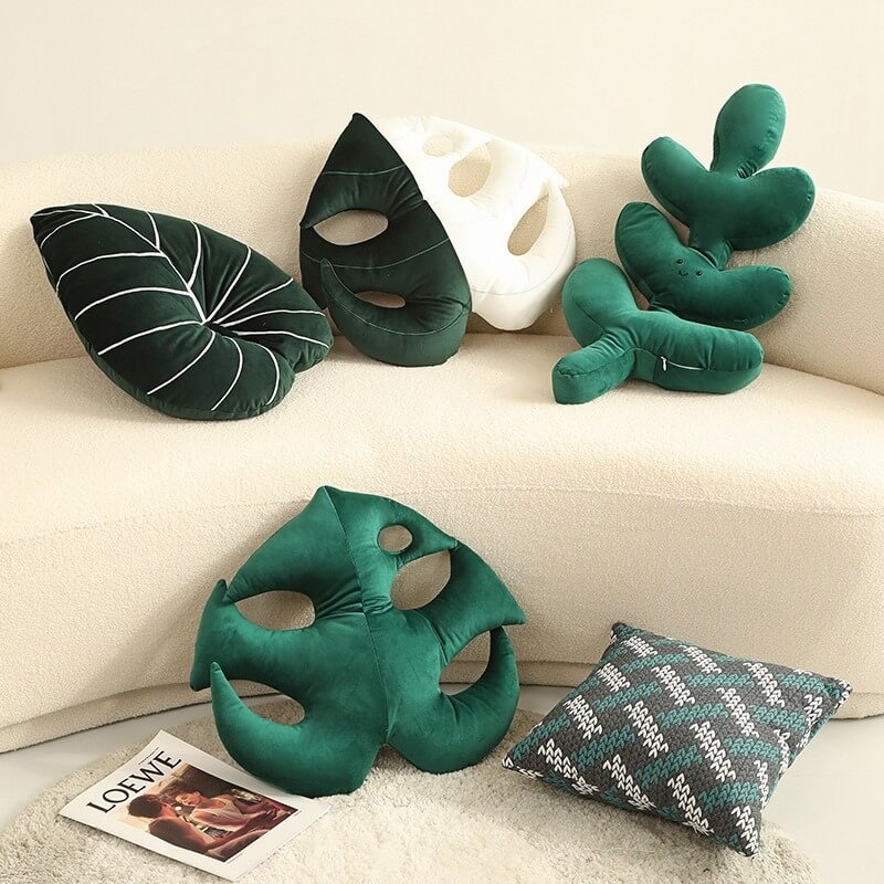 Tropical Leaves Plush Cushion cushion cute pillow plush