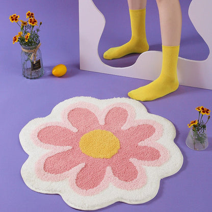 Tufted Daisy Flower Accent Rug