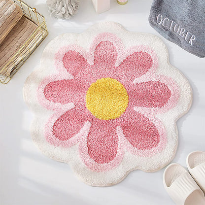 Tufted Daisy Flower Accent Rug