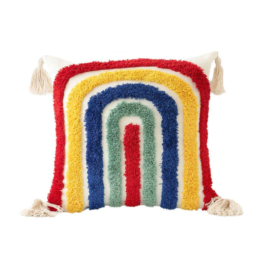 Tufted Rainbow Cushion Cover