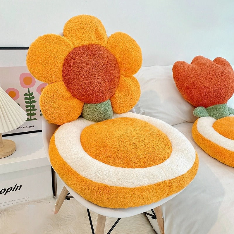 Terry Flowers Plush Seat Cushion cushion pillow plush