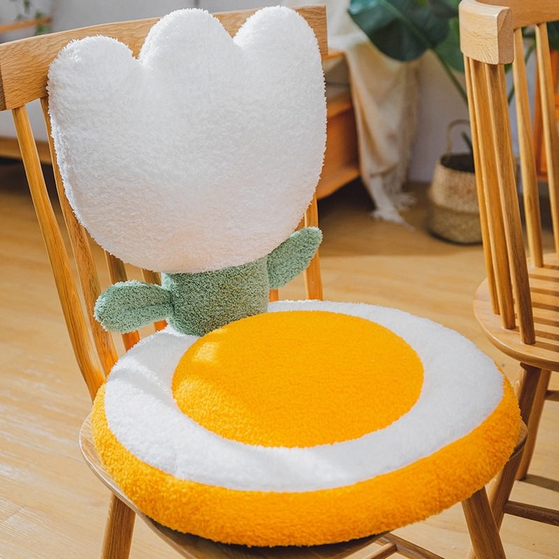 Terry Flowers Plush Seat Cushion cushion pillow plush