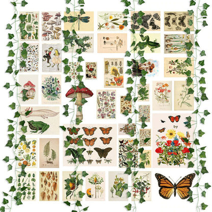 Vintage Botanical Wall Collage Kit AESTHETIC_Cottagecore SUB CATEGORY_Wall Decor