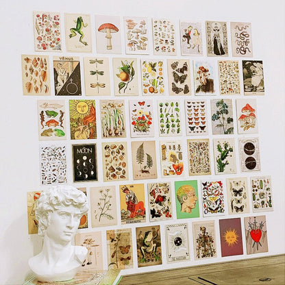 Retro Botanical Wall Collage Cards AESTHETIC_Cottagecore SUB CATEGORY_Poster Cards