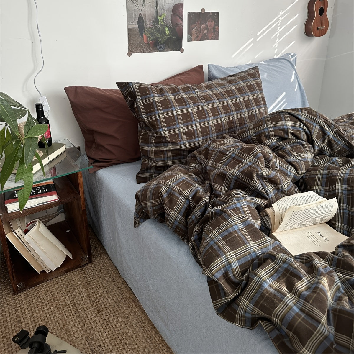 Vintage Plaid Bedding Set