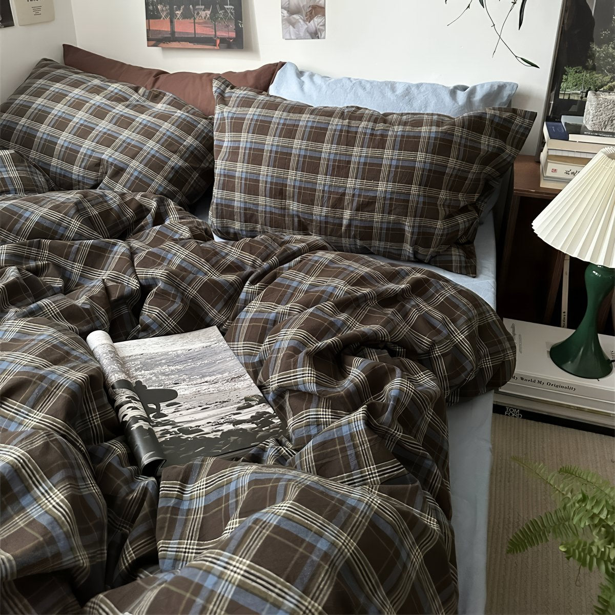 Vintage Plaid Bedding Set