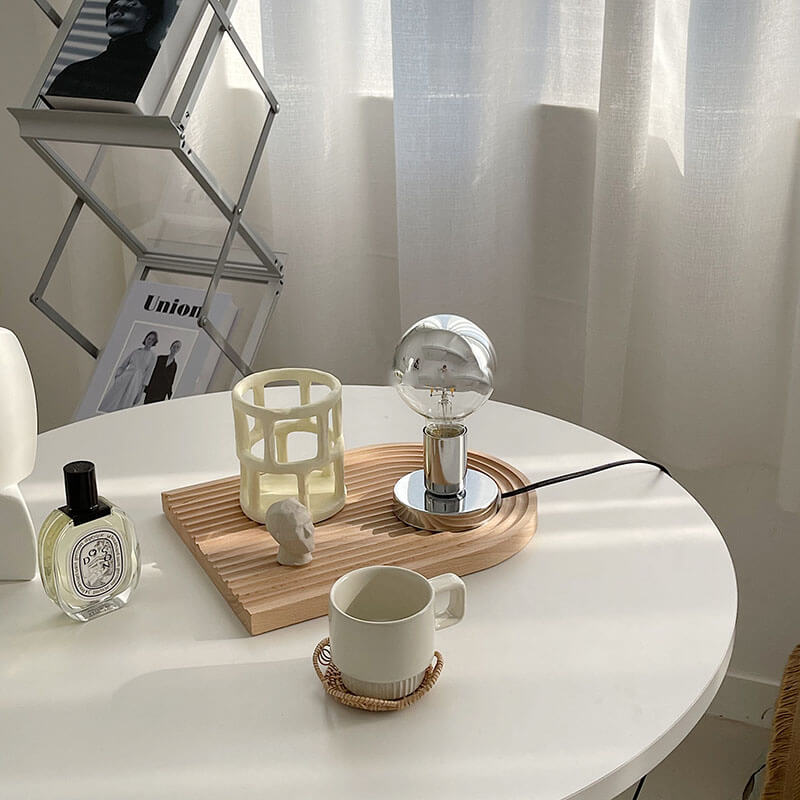 Retro Silver Table Lamp night light retro vintage