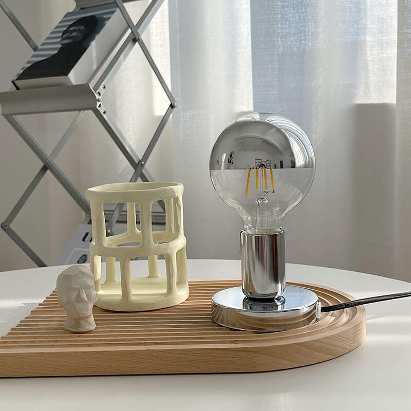 Retro Silver Table Lamp night light retro vintage