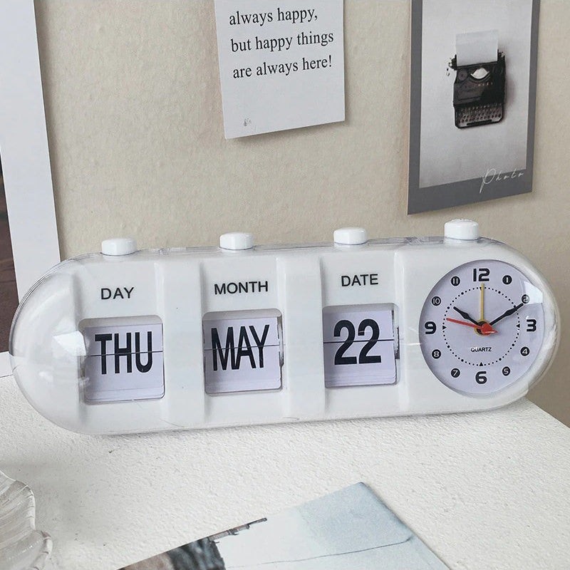 Vintage Mechanical Flip Clock AESTHETIC_Soft Girl SUB CATEGORY_Desk Accessories